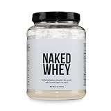 NAKED Whey 2LB 100% Grass Fed Whey Protein Powder - Only 1 Ingredient, Unflavored Whey Protein, NSF Certified, Undenatured, Gluten Free, Soy Free, No GMOs, No Preservatives