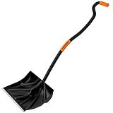 Snow Shovel Heavy Duty for Driveway with Ergonomic Handle to Use Without Backpain for Home Garage Car - Snow Shovel with 18 Inch Blade Large Capacity and 60 Inch Long Ergonomic Handle