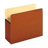 Pendaflex Expanding File Pockets, Letter Size, 5.25" Expansion, Reinforced with DuPont™ Tyvek® Material, Redrope, 10 per Box (1534G-OX)