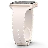 Sunnywoo Lace Sport Silicone Band Compatible with Apple Watch 38mm 40mm 41mm 42mm 44mm 45mm 46mm 49mm for Women, Soft Wristband Waterproof Replacement for iWatch Series Ultra 10 9 8 SE 7 6 5 4 3 2 1