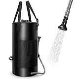 SPACEREST Solar Shower Bag, 5 Gal/20L Solar Heating Camping Shower Bag, On-Off Switchable Shower Head, Portable Shower with Thick Tarpaulin for Camping, Surfing, Outdoor Traveling, No Tear & Leak