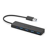 Anker USB Hub 4 Ports with 5Gbps Data Transfer, Multiple USB 3.0 Hub, USB Splitter for Laptop, Extender for A Port Laptop, PC, Desktop and More [Charging Not Supported](0.7 ft USB-A)