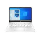 HP 14 Laptop, Intel Celeron N4020, 4 GB RAM, 64 GB Storage, 14-inch HD Touchscreen, Windows 11 Home, Thin & Portable, 4K Graphics, One Year of Microsoft 365 (14-dq0080nr, Snowflake White)