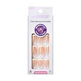 Kiss Impress No Glue Mani Press On Nails, French, 'Model', White, Short Size, Squoval Shape, Includes 30 Nails, Prep Pad, Instructions Sheet, 1 Manicure Stick, 1 Mini File