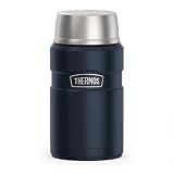 THERMOS Stainless King Food Jar with Bowl, 24oz, Matte Midnight Blue