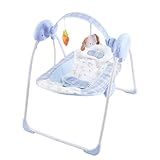 Otrolepota Baby Swing for Infant,Newborn Swing with Music,5 Speed Levels,Timing Setting,Soft Cushion,Foldable Infant Swing for Indoor Outdoor Use 0-9 Months