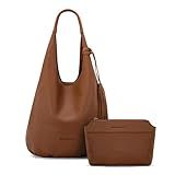 Montana West Slouchy Hobo Bags for Women 2PCS Shoulder Bag Set Womens Purses and Handbags with Coin Purse, MWC2-297BR