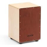 VEVOR Cajon Box Drum, with Internal Snare Wires, Compact and Lightweight Wooden Percussion Box, Birch Wood Drum Musical Instrument with Silicone Feet, for Beginners and Professionals, 10 x 10 x 15 in