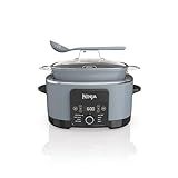 Ninja® 14-in-1 PossibleCooker™ PRO | 8.5qt, Sous Vide, Proof, Bake, & Steam Multicooker | Slow Cooker, Dutch Oven | Glass Lid & Integrated Spoon | Nonstick, Oven Safe Pot 500°F | Sea Salt Gray |MC1001
