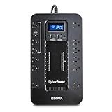 CyberPower EC850LCD Ecologic Battery Backup & Surge Protector UPS System, 850VA/510W, 12 Outlets, ECO Mode, Compact, Uninterruptible Power Supply