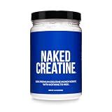 NAKED Pure Micronized Creatine Monohydrate Powder - NSF Certified, Unflavored, 500g, 1.1lb Bulk - Vegan, Non-GMO, Gluten-Free, Soy-Free, No Fillers, Supports Muscle Growth & Strength - 100 Servings