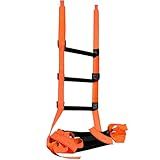 CRAYZA Fire Escape Ladder, 16.5 Feet Portable Safety Rope Ladder with 2 Hooks for 2-3 Story Homes, Multi-use for Kids and Adults