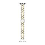 kate spade new york stainless steel band for 38/40/41mm apple watch series 1-6, color: silver/gold, silver