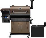 Z GRILLS 2025 Electric Pellet Grill & Smoker, 700 sq in Cooking Area, Dual-Wall Insulation, PID V2.1 Controller, Meat Probes, Easy Hopper Clean-out, Includes Grill Cover, 8 in 1 Outdoor BBQ, 700D6