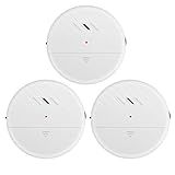 EverNary Window Vibration Alarm, 3Pack 125dB Loud Ultra-Slim Anti-Theft Alarm for Door and Window Glass Break Sensor Alert with Adjustable Sensitivity (3, White)