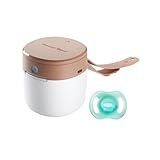 Tommee Tippee NightGlow Pod with 0-6 Month Ultra-Light NightGlow Pacifier, Charge Glow in the Dark Pacifiers in 2 Minutes, Portable UVC Paci Sterilizer, Adjustable Strap, AA Battery or USB Powered