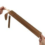 KITANIS Drum Stick Bag,Portable Drumstick Bag & Case,PU Leather Drumstick Holder for All Drumsticks and Percussion Mallets,Gift for Drummer Teens(Tan)