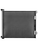 Veraste Retractable Baby Gate for Doorways and Stairs, Mesh Safety Gate for Pet, Indoor & Outdoor Use, One-Hand Operation, Easy Installation, 33.6" Tall, Expands to 55" Wide（Black,33.6"x55"