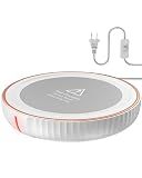 HouseGem Large Candle Warmer Plate - Coffee Cup Mug Warmer for Desk, Candle Melter, Electric Mug Heater for Beverages, Milk & Tea, Coffee Accessories Ideal Gifts Keep Cup Warm (White)
