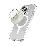 PopSockets Phone Grip for MagSafe with Kickstand, Magnetic Stand, Swappable Top, Secure Hold for iPhone MagSafe Cases, Phone & Tablet Grip, Cute PopSockets - Enamel Coconut Crème