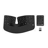Incase Sculpt Ergonomic Keyboard – Designed by Microsoft – Split Keyset Design, Palm Rest, Contoured Layout, One-Touch Windows Button, AES 128-Bit Encryption, Includes Separate Number Pad – Black