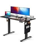 Marsail 48"x24" Electric Standing Desk, Adjustable Height Home Office Desk with Storage Bag, Headphone Hook, and 4 Memory Presets. Ideal Stand-Up Desk for Study, Writing, Work, and Computer Use.