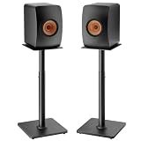 22”-32“ Speaker Stand Pair for Surround Sound,Holds 55 LBS,Wooden Base