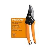 Fiskars Bypass Pruning Shears, 5/8-Inch Cut Capacity SoftGrip Hand Pruner for Small Hands, Blade Stays Sharp Through Heavy Use with Rust Resistant, Low-Friction Coating