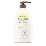 Aveeno Stress Relief Body Wash with Nourishing Oat & Lavender Scent for Sensitive Skin, Gently Cleanses & Helps You Feel Calm & Relaxed in the Shower, Soap-Free, 33 fl. oz