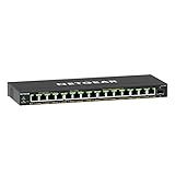 NETGEAR 16-Port PoE Gigabit Ethernet Easy Smart Essentials Switch (GS316EP) - Managed, with 15 x PoE+ @ 180W, 1 x 1G SFP Port, Desktop or Wall Mount