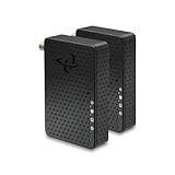 Hitron MoCA 2.5 Network Adapter (2-Pack) - Requires Connected Coax Network | Up to 2.5 Gbps Ethernet Over Existing Coax | Ideal for Cable Internet Homes | Includes 2 Adapters, Coax & Ethernet Cables