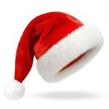 Huachuang Santa Hat Christmas Men Women: Adult Xmas Holiday Santa Hat - Unisex Comfort Xmas Hats Extra Thicken Classic for Christmas New Year Festive Party Supplies