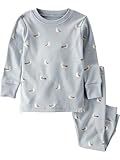 little planet by carter's Baby 2-Piece Pajamas Made with Organic Cotton, Blue Seagull Print, 4T