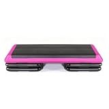 The Original STEP Exercise Step Platform, Health Club Size Stepper for Exercise at Home with 4 Stackable Risers for Height Adjustments