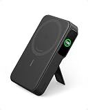 Anker MagGo Power Bank, Qi2 Certified 15W Ultra-Fast MagSafe-Compatible Portable Charger, 10,000mAh Battery Pack with Smart Display and Foldable Stand, For iPhone 15/14/13/12 Only(USB-C Cable Include)