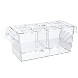 Pawfly Aquarium Fish Breeding Box Acrylic Hatchery Incubator Tank with Suction Cups Large Isolation Box for Baby Fish Shrimp Betta Guppy and Platy