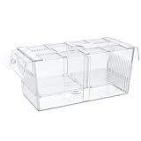 Pawfly Aquarium Fish Breeding Box Acrylic Hatchery Incubator Tank with Suction Cups Large Isolation Box for Baby Fish Shrimp Betta Guppy and Platy