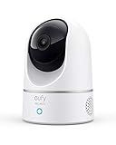 eufy Security Indoor Cam E220, Camera for home Security, Pan & Tilt, Dog/Pet Camera, 2K Wi-Fi Plug-in, Motion Tracking, Motion Only Alerts, Night Vision, HomeBase 3 Compatible, Voice Assistant Support