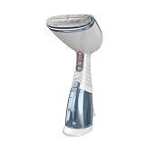 Conair Handheld Steamer for Clothes & Upholstery, 3 Attachments, White/Blue