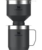 STANLEY Perfect Brew Pour Over Set | 12 oz Camp Mug with Lid Included | Drip Coffee Maker with Reusable Filter | Insulated Stainless Steel | BPA-Free | Black 2.0