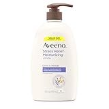 Aveeno Stress Relief Moisturizing Body Lotion 33 Fl Oz, Lavender Scent with Prebiotic Oat, Hydrating 24-Hour Moisturizer Non-Greasy for Dry Sensitive Skin, Paraben & Dye Free, Calming & Relaxing