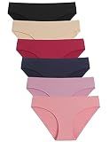 Caterlove Women's Seamless Underwear No Show Panties 6 Pack (A, Medium)