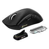 ATTACK SHARK V8 Wireless Gaming Mouse, 59g Lightweight BT/2.4G Wireless/Wired Mouse, PixArt PAW3950MAX Gaming Sensor, 8K Polling,42000 DPI,Coiled Cable,Office Mice for PC/Win/Mac(Black)