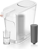 PHILIPS 20 Cup Electric Water Filter Pitcher for Fridge Door, Space-Saving Slim Design, Rechargeable Electric Water Dispenser with Pro Filter, Reduces Lead & 57 Impurities, 6-Month/180-Gallon, ADD5913