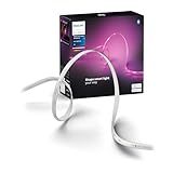 PHILIPS Hue Indoor 10 Ft Smart RGBWW LED Solo Lightstrip Base Kit, 1 Pack, Control with Hue App, LED Strip Lights Compatible with Alexa, Google Assistant and Apple HomeKit
