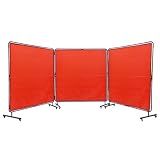 VEVOR 3-Panel Welding Screen 6 x 6 ft with Frame and 12 Swivel Casters