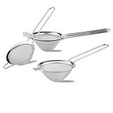 4PCS Fine Mesh Strainer, Mituer Stainless Steel Small Tea Cocktail Drink Strainers for Kitchen and Bar