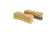 Naturolic All-Natural Wooden Scrub Brush Set | Wooden Handle | Tampico and Palmyra bristles | Eco Friendly Cleaning Products | Pack of 2