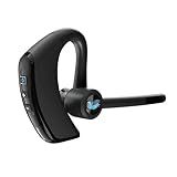 BlueParrott M300-XT SE Mono Bluetooth Wireless Headphones 80% Noise Canceling Earpiece Headset for Mobile Workers & Delivery Drivers, Compact Design with IP54-Rated Protection, 14 hrs Talk Time, Black