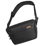 TARION Camera Sling Bag Small: Compact Shoulder Sling Camera Bag with Waterproof & Dust-resistant Material DSLR Crossbody Bag with Dual-Zipper and Raincover for Drone SLR Mirrorless Camera Black TR-SB